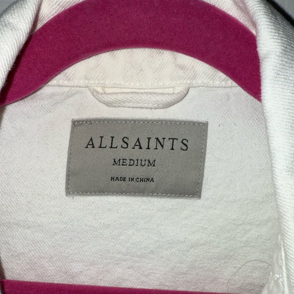 AllSaints Hettie Frayed Hem Denim Jacket - Picture 3 of 4